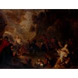 Attributed to FRANS FRANCKEN III (Antwerp, Belgium, 1607 - 1667)."Fall of Christ on the Way to