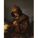 JOSÉ MARÍA RODRÍGUEZ DE LOSADA (Seville, 1826 - Jerez de la Frontera, Cadiz, 1896)."Saint Francis of