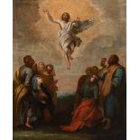 Italian school; 18th century."The Transfiguration".Oil on canvas.It has repainting and