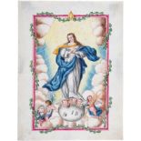 Spanish school, late 18th century."Immaculate".Watercolour on parchment.Measurements: 29 x 20.5 cm.