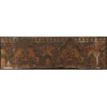Relief of coffered ceiling or frieze; Morocco; 18th century.Carved and polychrome wood.Size: 31 x