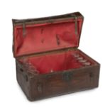 American Leather Travel Chest V. PRIMROSE & SONS. Philadelphia, first half of the 19th century.