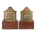 Pair of single beds olotinas, XVIII century.Carved and polychrome wood.The beds are complete.The