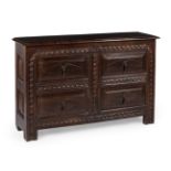 Baroque sideboard or buffet, first half of the 18th century.Walnut wood.Old xylophages, although