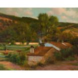 AURELIO TOLOSA Y ALSINA (Barcelona, 1861 - 1938)."Landscape.Oil on canvas.Signed in the lower
