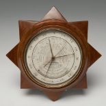 Barometer. France, 19th century.Mahogany wood structure.The glass is broken.Measurements: 28 x 28