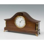 Edwardian clock; late 19th century.Wood and metal handles.Slight scratches on the wood.Measurements:
