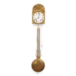 Morez clock; France, 19th century.Brass, gilt bronze and plate.With hour repeater.In need of