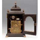 Bracket type table clock. VICENTE GINER, Barcelona, mid-eighteenth century.Cabinet case with gilt