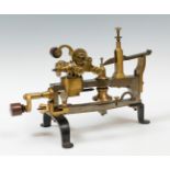 Milling machine; France, or Switzerland, circa 1840.Wood, steel and bronze.The disc is missing.