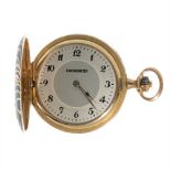 Pocket watch in 18K yellow gold "ANER CHRONOMETER". Early 20th century. White dial and Arabic