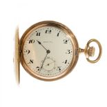 ZENIT watch, pocket watch in 18 kts. gold. Ca. 1900. Cover with engraved decoration in at Nouveau