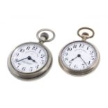 Lot comprising two pocket watches from the end of the 19th century, one of them PATENT REGULATOR and