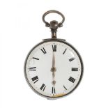 Pocket watch lepine, silver and gold. London, 18th century. White dial, with Roman numerals. Pear-