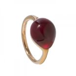 POMELLATO "Rouge Passion Collection".Ring in 9 kts. rose gold, with jungle red synthetic ruby. The