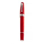 MONTEGRAPPA" FOUNTAIN PEN, EXTRA 1930 RED.Barrel and cap in red celluloid.Two-tone 18 Kts gold nib