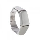 GUCCI. "Bamboo".Ring in sterling silver. Measurements: 19.5 mm (inner diameter); 8 mm (front).The