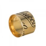 GUCCI. "Icon Prints". Ring in 18kt yellow gold.Weight: 13g.Measurements: 18.5 mm (inner diameter);