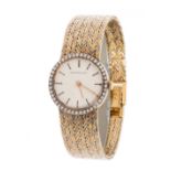 AUDEMARS PIAGUET ladies' watch in white and yellow gold. Winding movement. Case with diamond bezel.