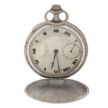 ELEGANCIA brand silver saboneta style pocket watch. First, brands and contrasts. Remontoir system.