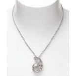 CARRERA Y CARRERA. Aqua collection pendant and chain in 18kt white gold. Signed.Measurements: 25