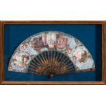 French work; first third of the 18th century."Fan with chinoiserie motifs".Painted and gilded