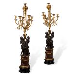 Pair of Louis XVI style torcheros from the second half of the 19th century. After a model by