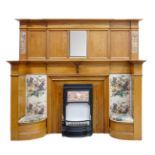 Arts & Crafts fireplace front by WARING & GILLOW; England, circa 1905.Oak wood.With maker's plaque.