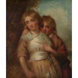 CHARLES BAXTER, (London, 1809 - 1879)"The Sisters, 1812.Oil on canvas.With illegible signature.