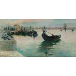 ARCADIO MAS Y FONDEVILA (Barcelona, 1852-1934)"Venice".Oil on canvas.Signed in the lower left