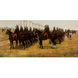 PIERRE PETIT-GÉRARD (France, 1852-1933)."The Cavalry, 1889.Oil on canvas.Signed and dated in the