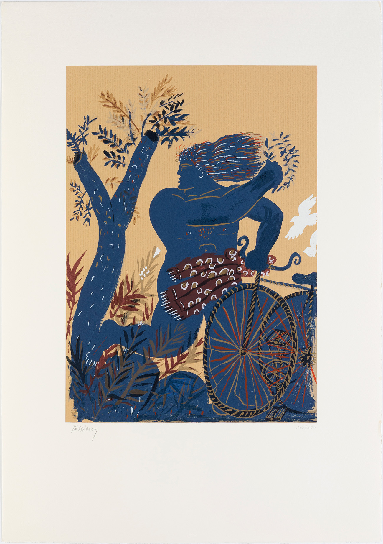 ALEKOS FASSIANOS (Greece, 1935).Untitled, 1992, from the "Suite Olympic Centennial".Silkscreen on