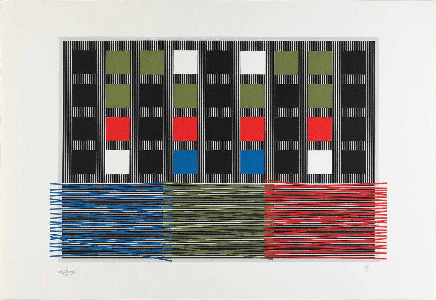 JESÚS RAFAEL SOTO (Venezuela, 1923 - France, 2005).Untitled, ca. 1992, from the Suite Olympic