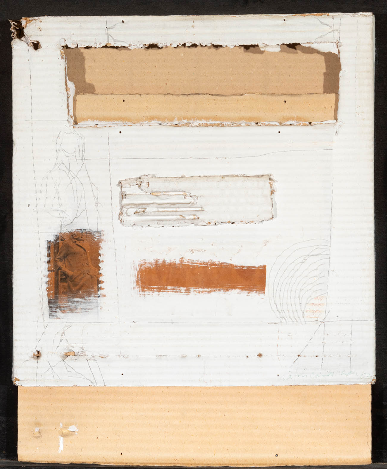 ALBERT RÀFOLS CASAMADA (Barcelona, 1923 - 2009).Untitled, 1967.Mixed media and collage on wood.