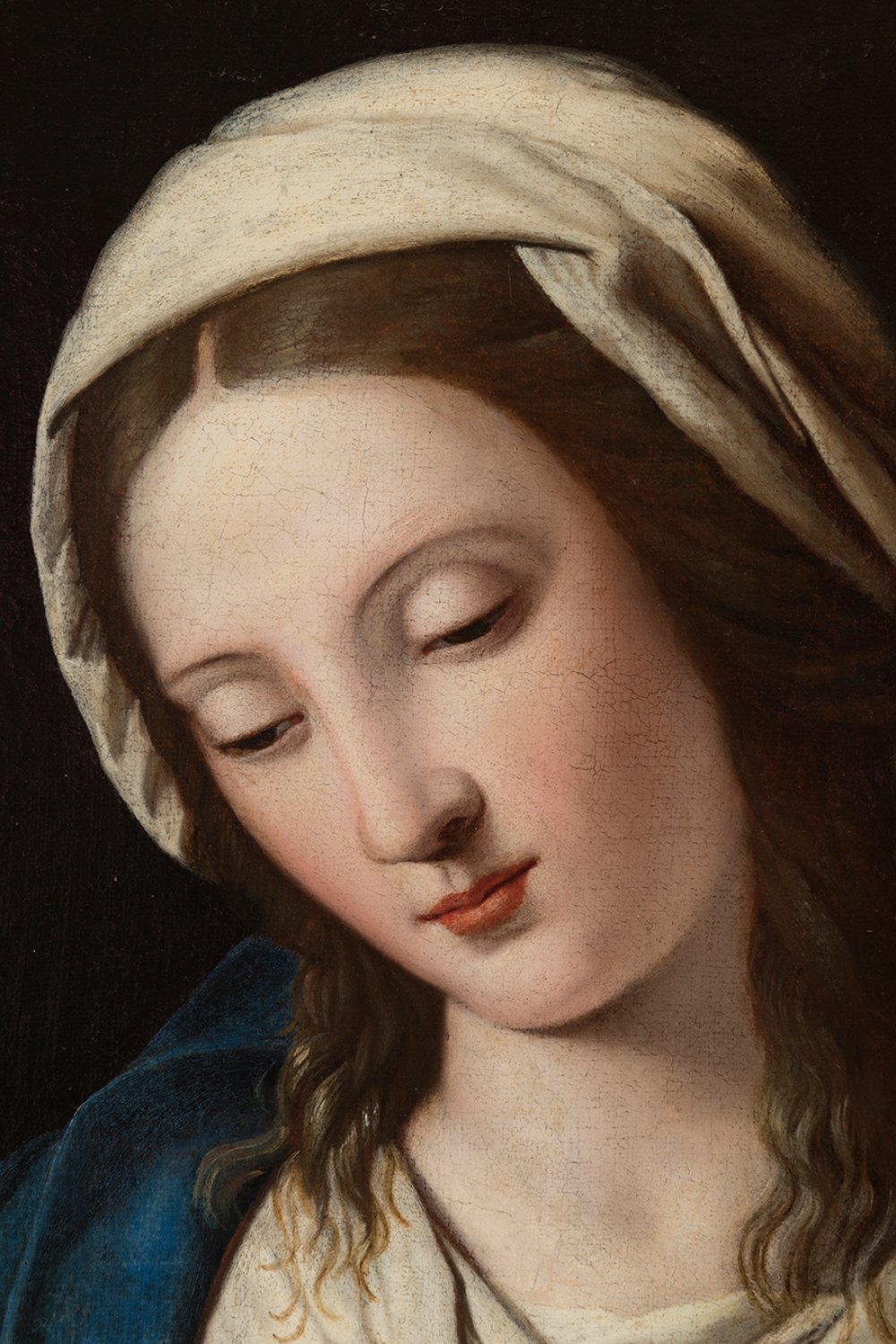 Attributed to GIOVAN BATISTA SALVI "Il Sassoferrato" (Sassoferrato, 1609 - Rome, 1685)."Madonna".Oil - Bild 4 aus 7