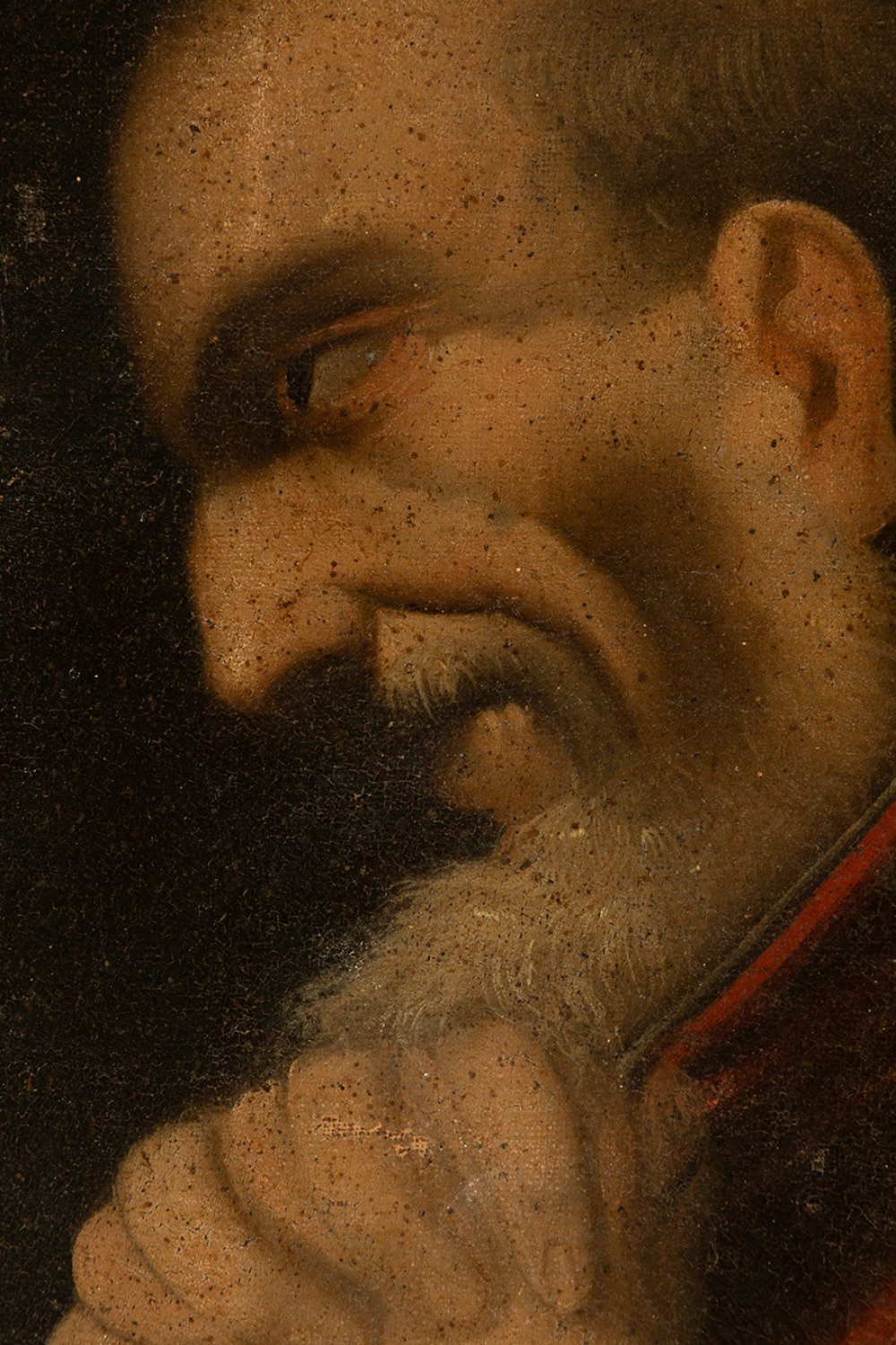 Spanish or Novo-Hispanic school, 17th century."Saint Jerome".Oil on canvas (original).Frame of the - Bild 2 aus 4