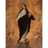 Granada school; last third of the 17th century."Immaculate Conception".Oil on canvas.It presents