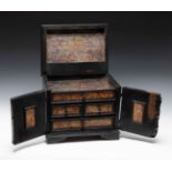 17th century Italian school.Cabinet or counter.Wood with brocatelle marquetry.Measurements: 32 x