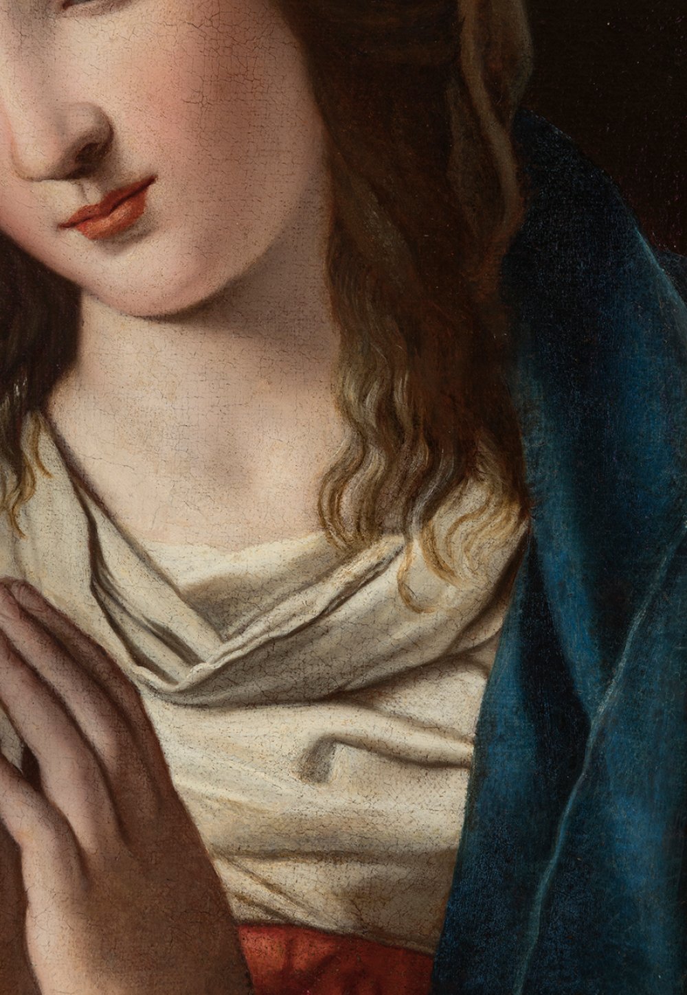 Attributed to GIOVAN BATISTA SALVI "Il Sassoferrato" (Sassoferrato, 1609 - Rome, 1685)."Madonna".Oil - Bild 6 aus 7