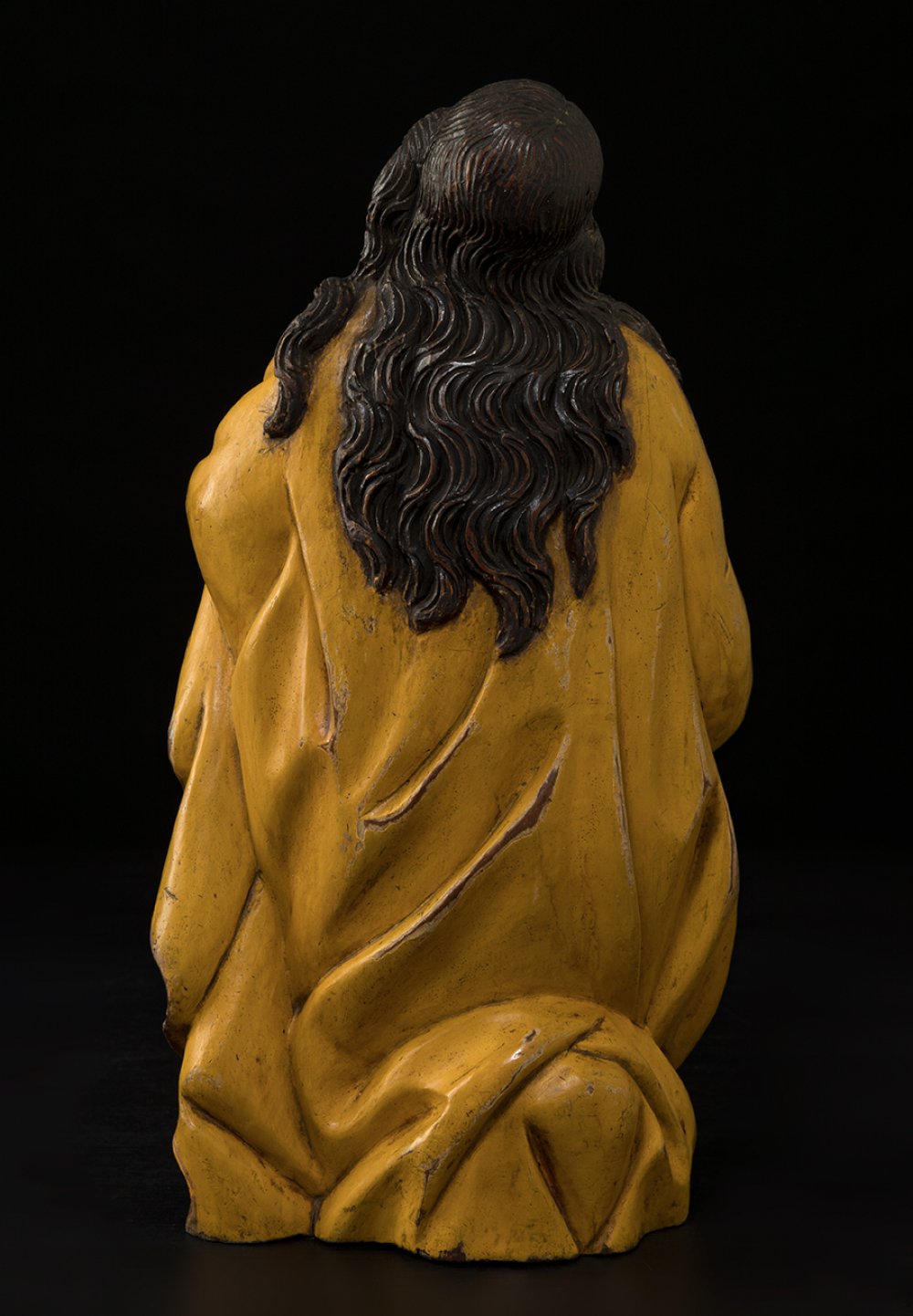 Guatemalan school; 18th century."Magdalena en el Calvario" (Magdalene on Calvary).Carved and - Image 3 of 7