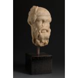 Head of old Dionysus. Rome, 1st-2nd century AD.Marble.Provenance: private collection of Dr. Terry