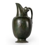 Etruscan Oinochoe, around 4th-3rd century BCBronze.Nice bronze patina,In good condition. Provenance: