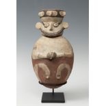 Anthropomorphic vessel; Chancay Culture, Peru, AD 1000-1470.Terracotta.It has restorations on