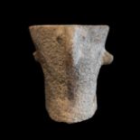 Ritual support representing a divinity. Mesopotamia, Chalcolithic period, around 3000 BC.Stone.In