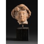Head of young Dionysus. Greek. Hellenistic period, 4th-3rd century BC.Terracotta.Provenance: Private