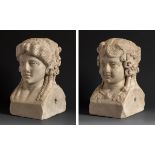 Herma janiforme. Roman culture. 1st-2nd century AD.Marble.Provenance: private collection, Vienna,