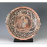 Phiale Canosa, Magna Graecia, 3rd century BC.Polychrome pottery.Attached thermoluminscence report.