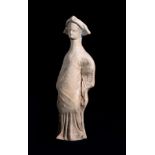 Female figure, Ancient Greek Attic period, circa 500 BC.Terracotta.In good condition.