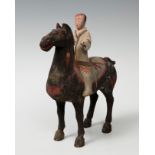 Horse; China, Han Dynasty, 206 BC. - 220 AD.Polychrome terracotta.Thermoluminescence certificate