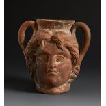 Cup or figurative vessel. Roman culture. 2nd century AD.Terracotta.Provenance Private collection,